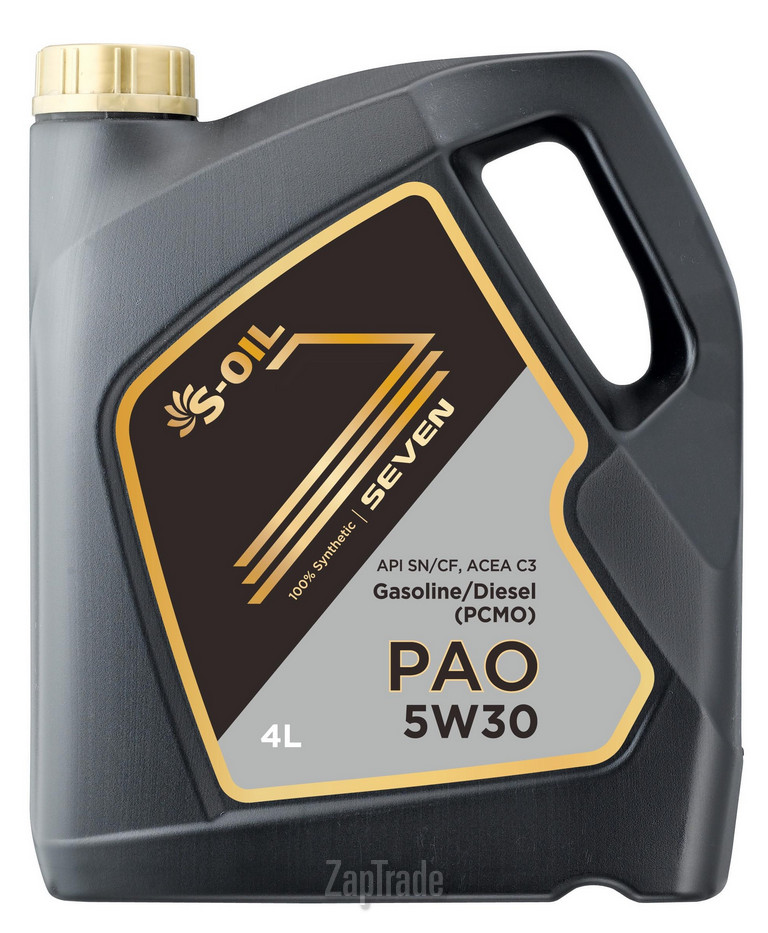 Купить моторное масло S-oil SEVEN PAO Синтетическое | Артикул PAO5W30_04