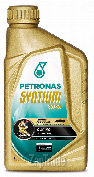 Купить моторное масло Petronas Syntium 7000 SAE 0W-40 Синтетическое | Артикул 18381619