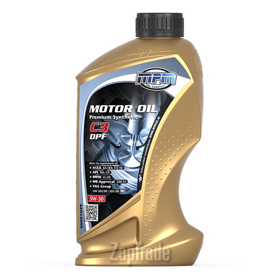 Купить моторное масло Mpm oil Premium Synthetic C3 DPF Синтетическое | Артикул 05001DPF