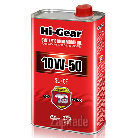 Купить моторное масло Hi-gear SAE 10W-50 API SL/CF Полусинтетическое | Артикул HG1150