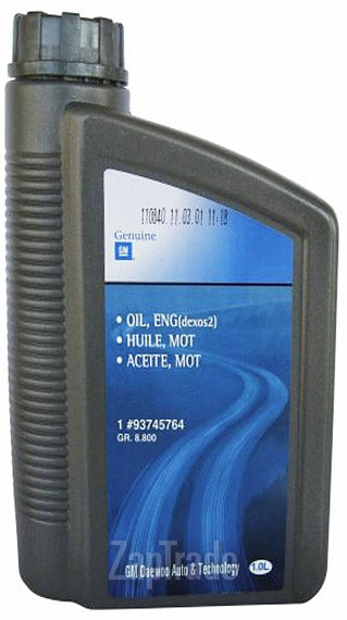 Купить моторное масло General motors GM Oil, ENG (DEXOS2) Синтетическое | Артикул 93745764