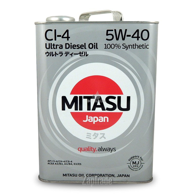 Купить моторное масло Mitasu ULTRA DIESEL 5W-40 Синтетическое | Артикул MJ2126