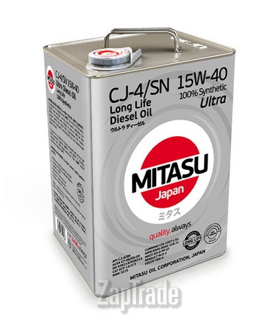 Купить моторное масло Mitasu ULTRA DIESEL CJ-4/SN 15W-40 Синтетическое | Артикул MJ2146
