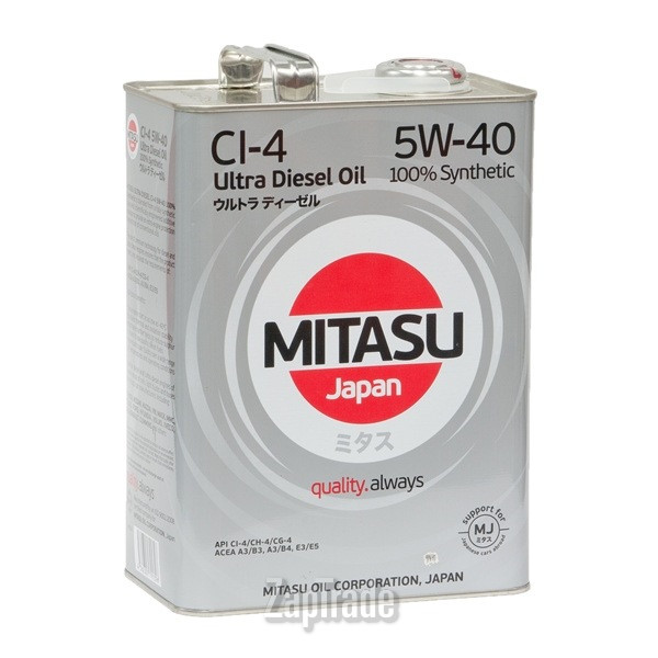 Купить моторное масло Mitasu ULTRA DIESEL 5W-40 Синтетическое | Артикул MJ2124
