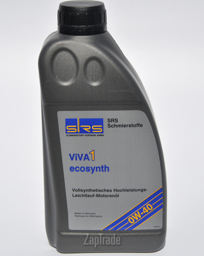 Купить моторное масло Srs VIVA 1 ecosynth 0W-40 Синтетическое | Артикул 4033885000090