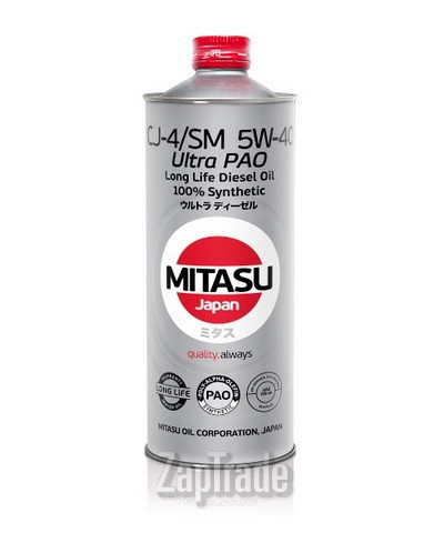 Купить моторное масло Mitasu ULTRA DIESEL CJ-4/SM 5W-40 Синтетическое | Артикул MJ2111