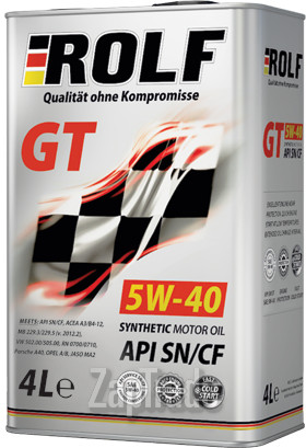 Купить моторное масло Rolf GT 5W-40 Синтетическое | Артикул 4260429110131