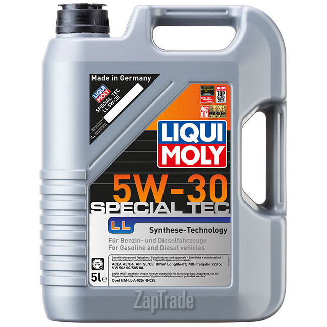 Купить моторное масло Liqui moly Special Tec LL Синтетическое | Артикул 8055