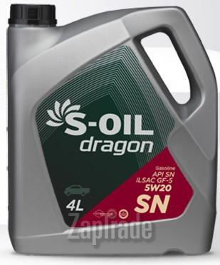 Купить моторное масло S-oil DRAGON SN Полусинтетическое | Артикул DSN5W20_01