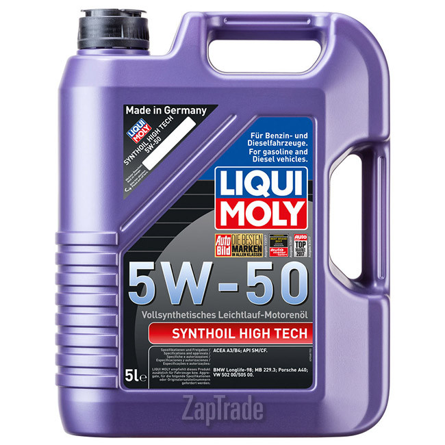 Купить моторное масло Liqui moly Synthoil High Tech Синтетическое | Артикул 9068