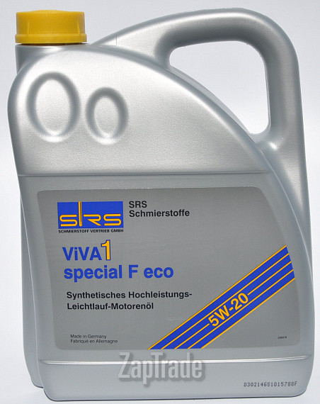 Купить моторное масло Srs VIVA 1 Special F Eco 5W-20 Синтетическое | Артикул 10040