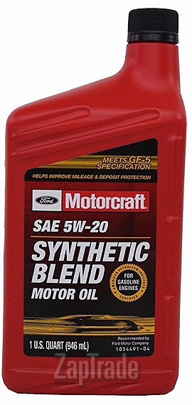 Купить моторное масло Ford Motorcraft Premium Synthetic Blend 5W-20 Полусинтетическое | Артикул XO-5W20-QSP