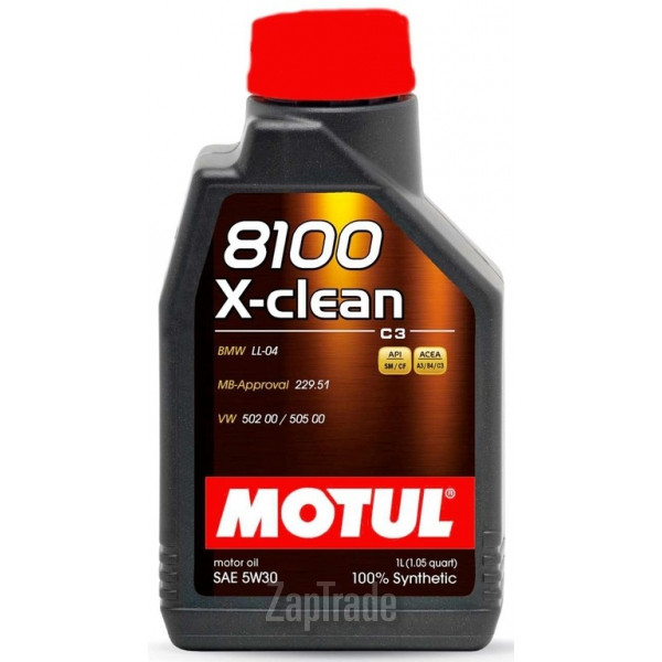 Купить моторное масло Motul 8100 X-CLEAN + Синтетическое | Артикул 102259