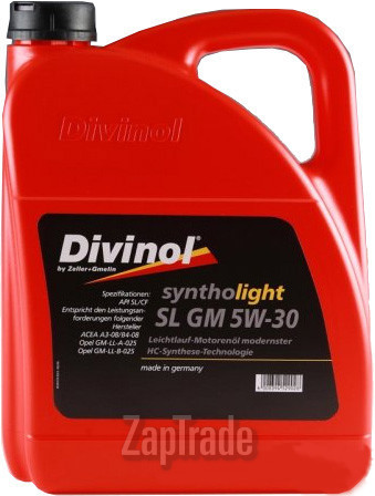 Купить моторное масло Divinol Syntholight SL GM 5W-30 Синтетическое | Артикул 49240-K007