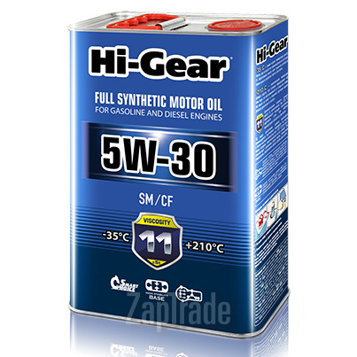 Купить моторное масло Hi-gear SAE 5W-30 API SM/CF Синтетическое | Артикул HG0034