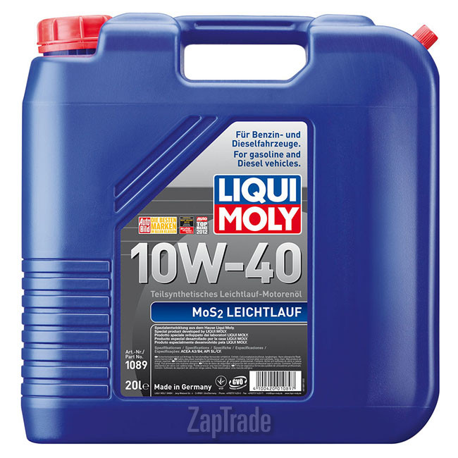 Купить моторное масло Liqui moly MoS2 Leichtlauf Полусинтетическое | Артикул 1089