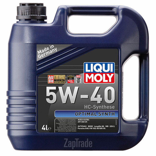 Купить моторное масло Liqui moly Optimal Synth Синтетическое | Артикул 3926