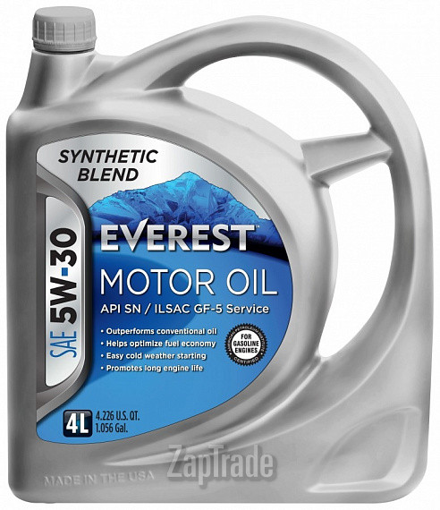 Купить моторное масло Everest Synthetic Blend Полусинтетическое | Артикул FP53000EV04LSB
