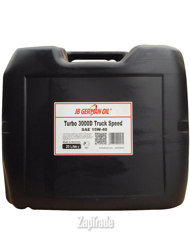 Купить моторное масло Jb german oil Turbo 3000D Truck Speed Минеральное | Артикул 4027311002574