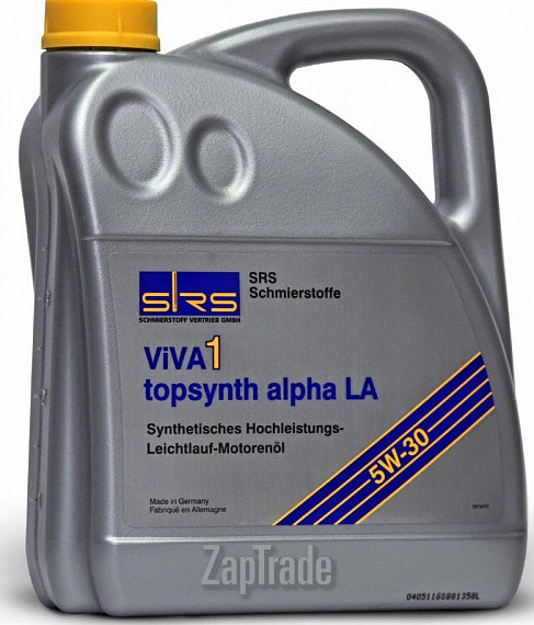 Купить моторное масло Srs Viva 1 Topsynth Alpha LA 5W-30 Синтетическое | Артикул 7898