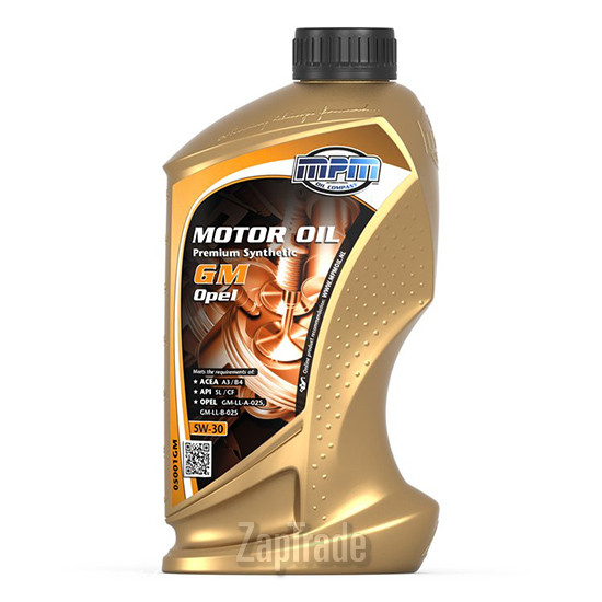 Купить моторное масло Mpm oil Premium Synthetic GM / Opel Синтетическое | Артикул 05001GM