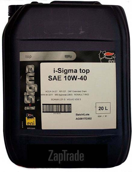 Купить моторное масло Eni i-Sigma top Синтетическое | Артикул 106950