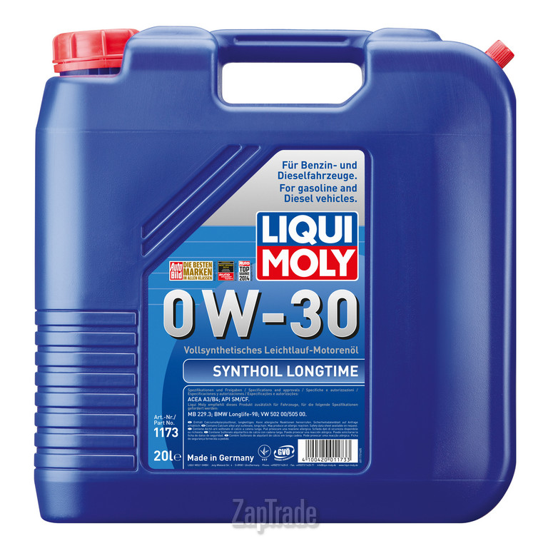 Купить моторное масло Liqui moly Synthoil Longtime Синтетическое | Артикул 1173
