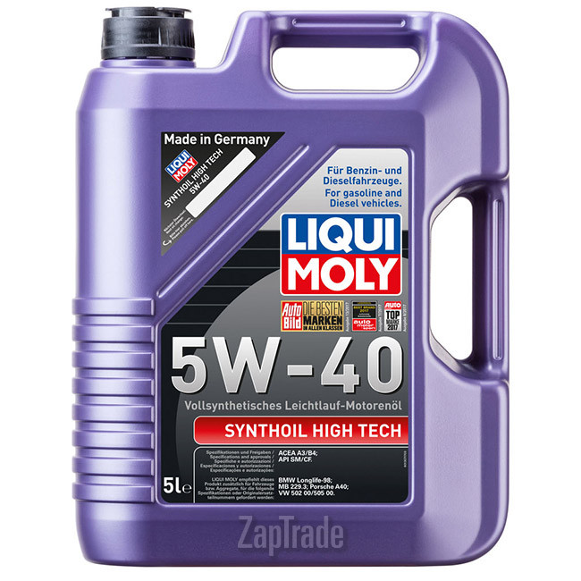 Купить моторное масло Liqui moly Synthoil High Tech Синтетическое | Артикул 1925