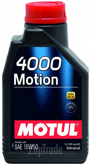 Купить моторное масло Motul 4000 Motion 15w50 Минеральное | Артикул 102814