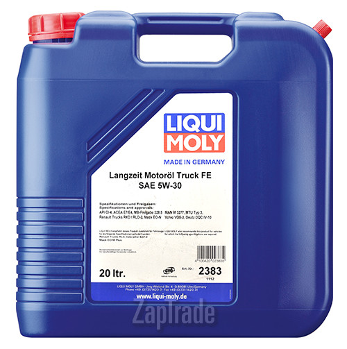 Купить моторное масло Liqui moly Langzeit-Motoroil Truck FE Синтетическое | Артикул 2383