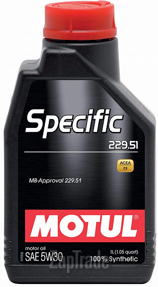 Купить моторное масло Motul Specific 229.51 Синтетическое | Артикул 101588