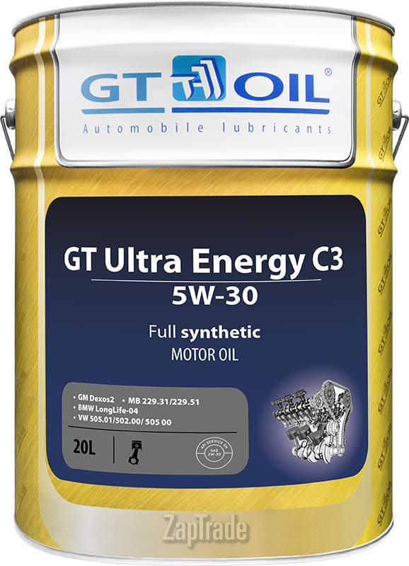 Купить моторное масло Gt oil GT Ultra Energy C3 Синтетическое | Артикул 8809059407943