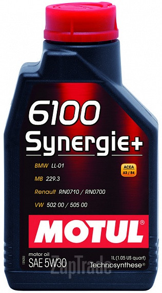 Купить моторное масло Motul 6100 Synergie+ 5w30 | Артикул 106521