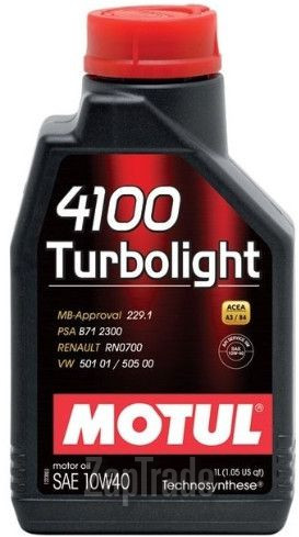 Купить моторное масло Motul 4100 TURBOLIGHT Полусинтетическое | Артикул 102774