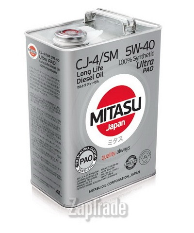 Купить моторное масло Mitasu ULTRA DIESEL PAO 5W-40 Синтетическое | Артикул MJ2114