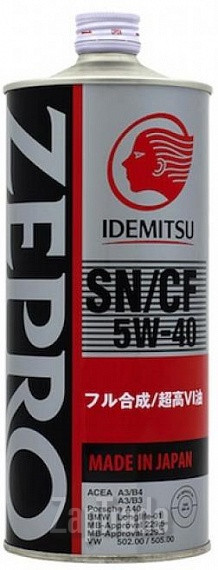 Купить моторное масло Idemitsu Zepro Euro Spec Синтетическое | Артикул 1849-001