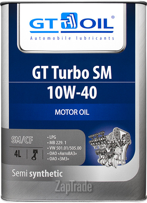 Купить моторное масло Gt oil GT Turbo SM Полусинтетическое | Артикул 8809059407028