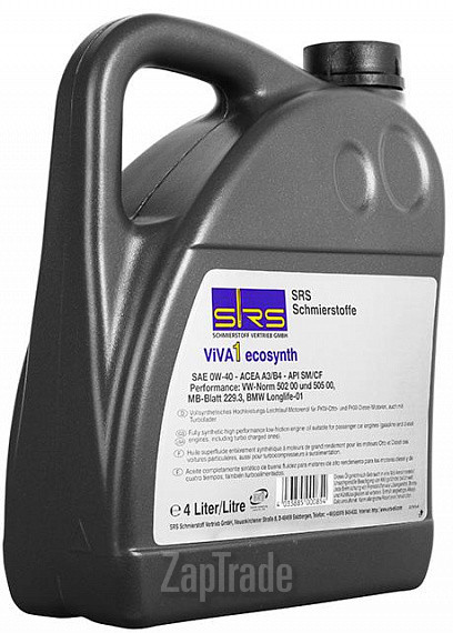 Купить моторное масло Srs Viva 1 Ecosynth 0W-40 Синтетическое | Артикул 7380