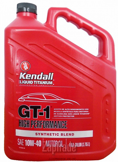 Купить моторное масло Kendall GT-1 High Performance Motor Oil with Liquid Titanium 10W-40 Синтетическое | Артикул 075731050396