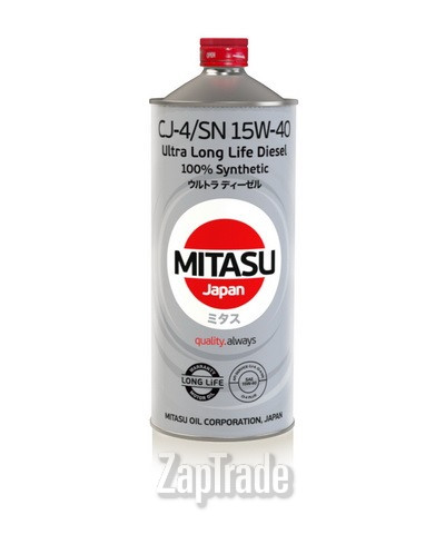 Купить моторное масло Mitasu ULTRA DIESEL CJ-4/SN 15W-40 Синтетическое | Артикул MJ2141