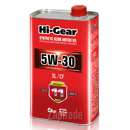 Купить моторное масло Hi-gear SAE 5W-30 API SL/CF Полусинтетическое | Артикул HG1130