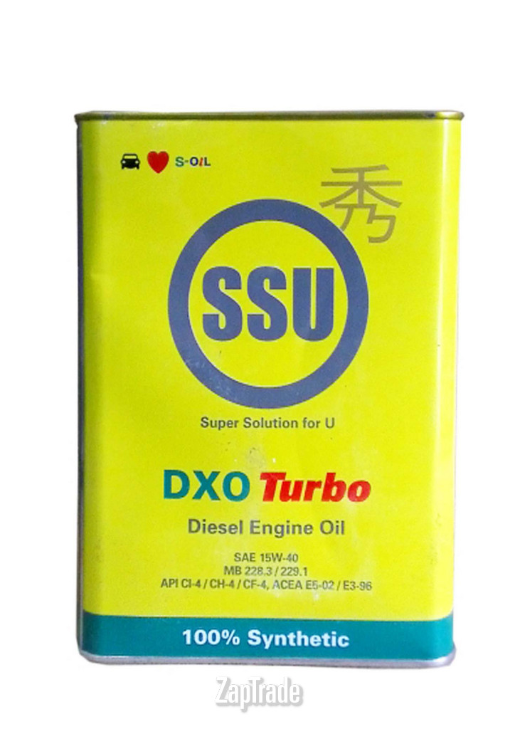 Купить моторное масло S-oil SSU DXO Turbo Синтетическое | Артикул DSSU15W40DXO_04