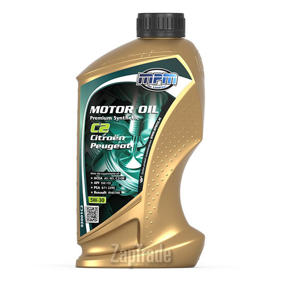 Купить моторное масло Mpm oil Premium Synthetic C2 Citroen / Peugeot Синтетическое | Артикул 05001C2