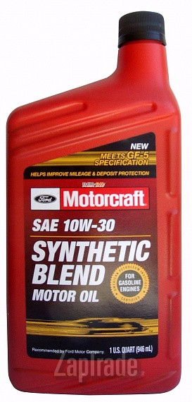 Купить моторное масло Ford Motorcraft Premium Synthetic Blend 10W-30 Полусинтетическое | Артикул XO-10W30-QSP