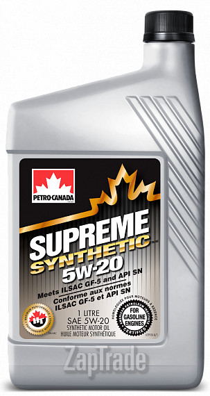Купить моторное масло Petro-canada Supreme Synthetic Синтетическое | Артикул MOSYN52C12