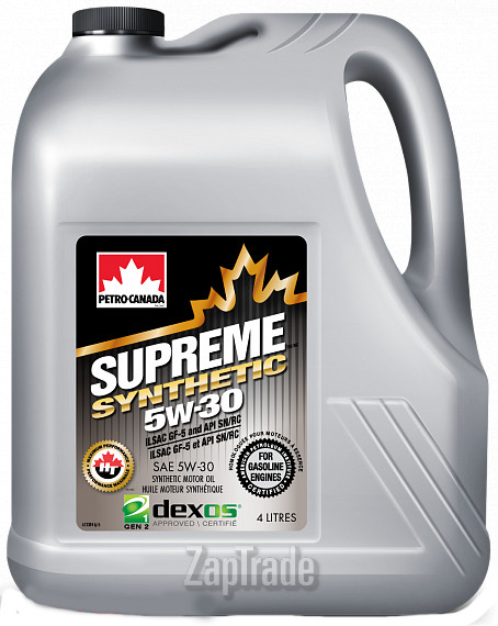 Купить моторное масло Petro-canada Supreme Synthetic Синтетическое | Артикул MOSYN53C16