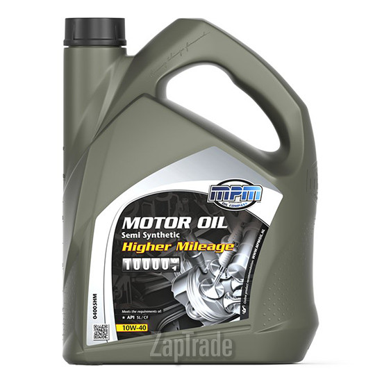 Купить моторное масло Mpm oil Semi Synthetic Higher Mileage Полусинтетическое | Артикул 04005HM