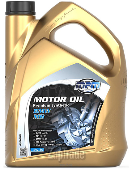 Купить моторное масло Mpm oil Premium Synthetic BMW / MB Синтетическое | Артикул 05005BM