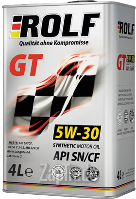 Купить моторное масло Rolf GT 5W-30 SN/CF Синтетическое | Артикул 107286