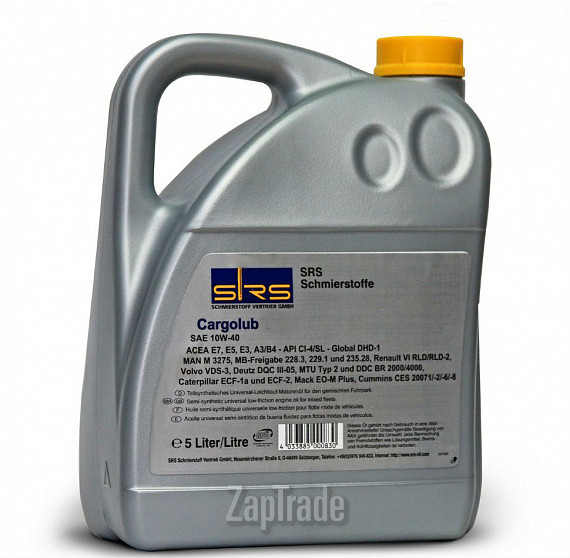 Купить моторное масло Srs Cargolub TFG 10W-40 UHPD Синтетическое | Артикул 10157
